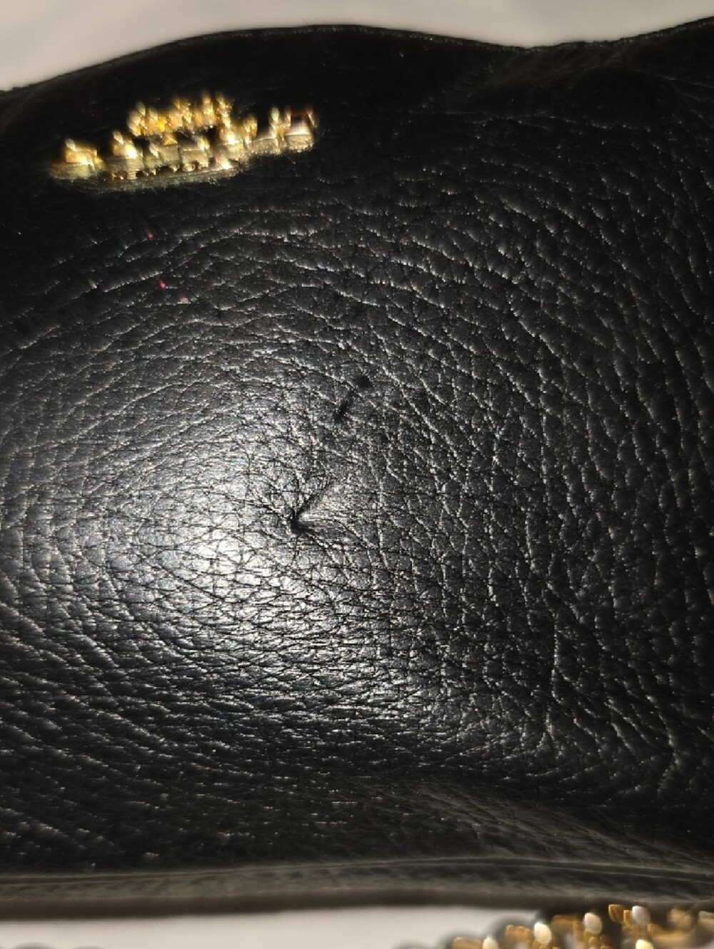 Coach Black Leather Mini Wristlet with Gold Chain - Picture 11 of 13